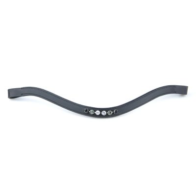 Browband with Black, Gray, and White Stones in the Center