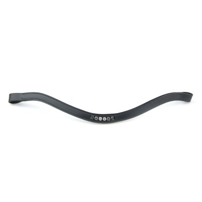 Browband with Black, Gray, and White Stones in the Center