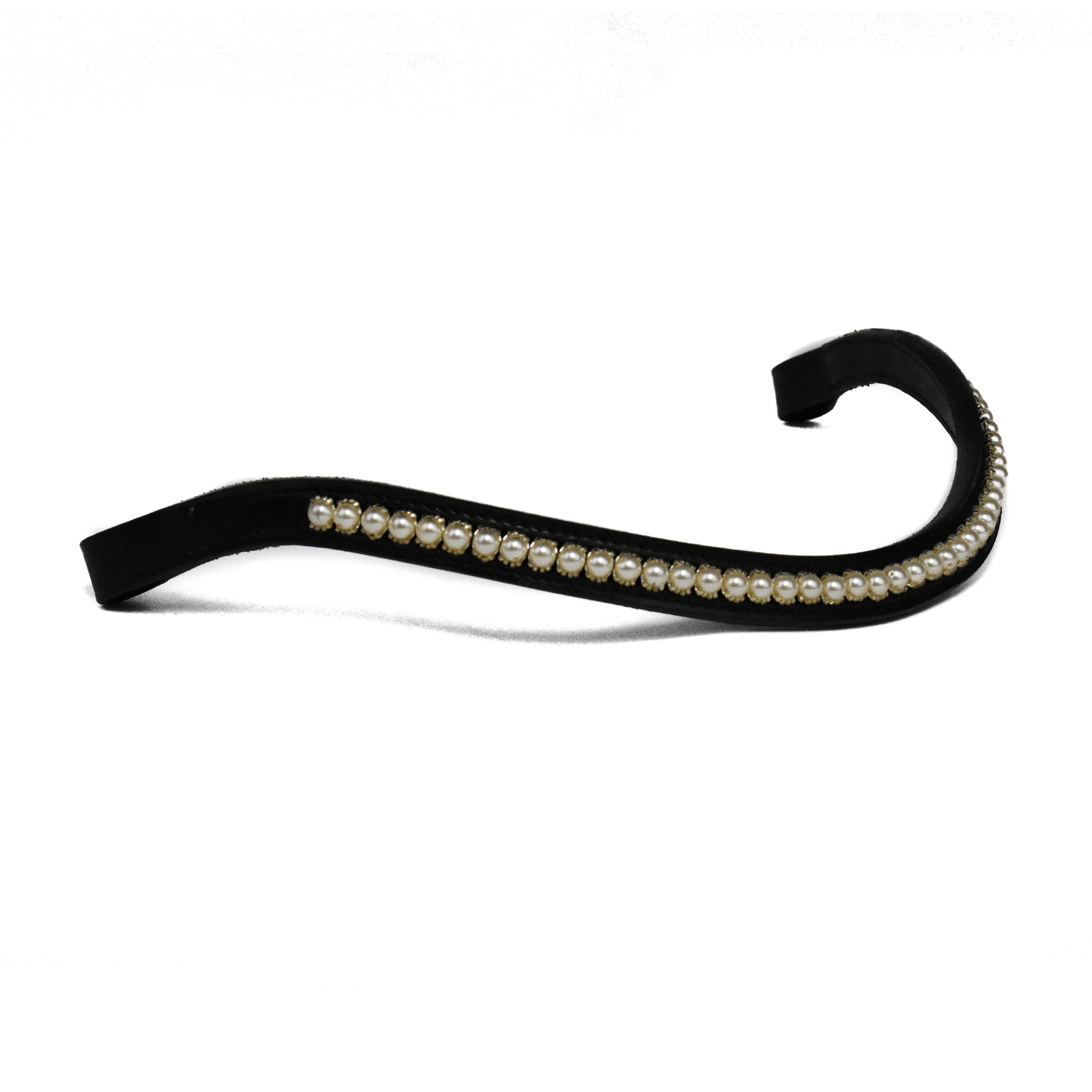 Frontriem met pareltjes