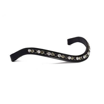 Browband with Black and White Stones