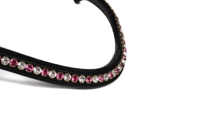 Front Strap Pink and White Stones
