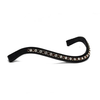 Browband with Copper and White Stones